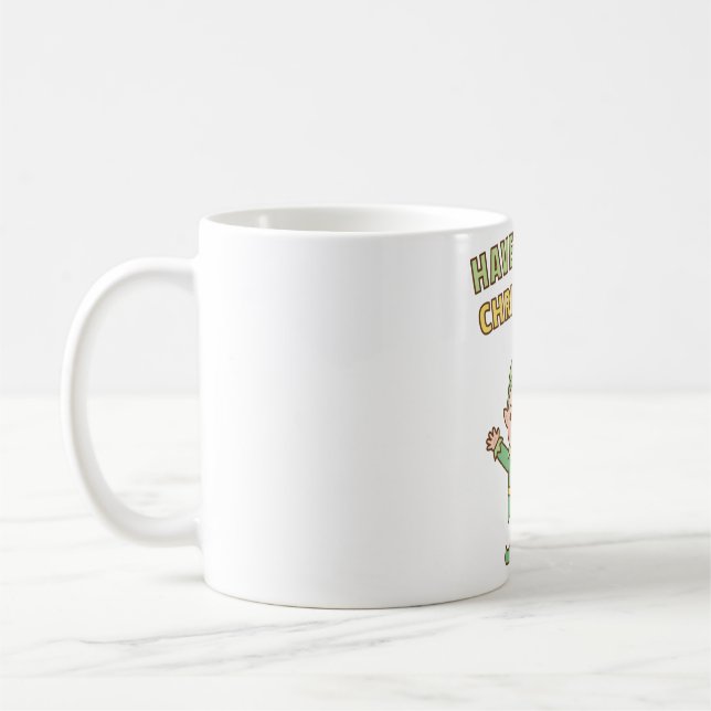 Niedlich haben einen Jolly Christmas Elf Doodle Kaffeetasse (Links)