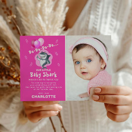 Niedlich Hai Balloons Foto Geburtstag Pink Vielen Einladung