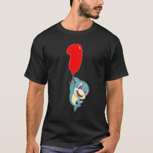 Niedlich Hai Kind 1st Geburtstag Kinder Ballon Par T-Shirt