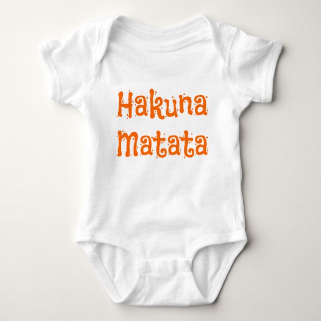 Niedlich Hakuna Matata Baby Strampler (Vorderseite)