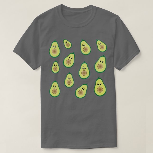 Niedlich Half Avocado Pattern Classic TShirt (Design vorne)