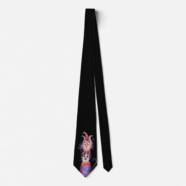 Niedlich Halloween Art Neck Tie Krawatte (Vorderseite)