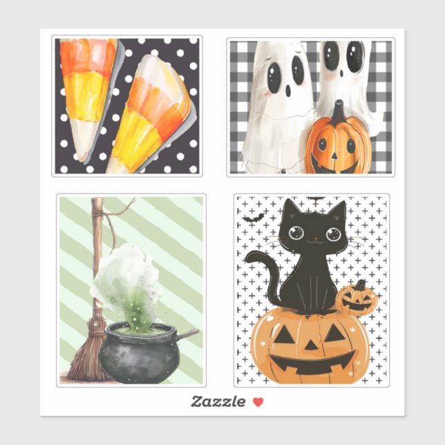 Niedlich Halloween Aufkleber (Blatt)