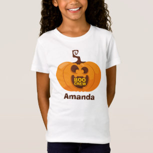 Niedlich Halloween Boo Crew Funny Orange Pumpkin T-Shirt