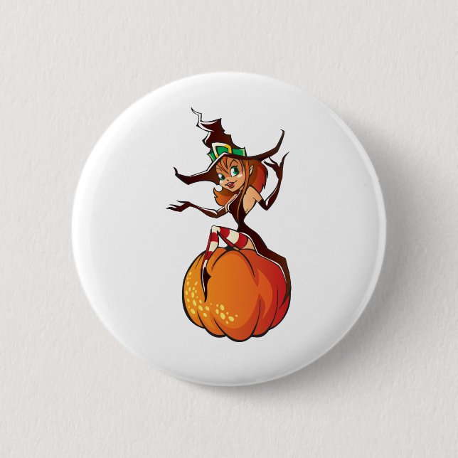 Niedlich Halloween Button (Vorderseite)