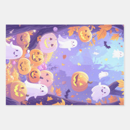Niedlich Halloween Geschenkpapier Set