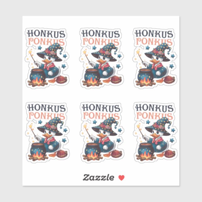 Niedlich Halloween Honkus Ponkus Aufkleber (Blatt)