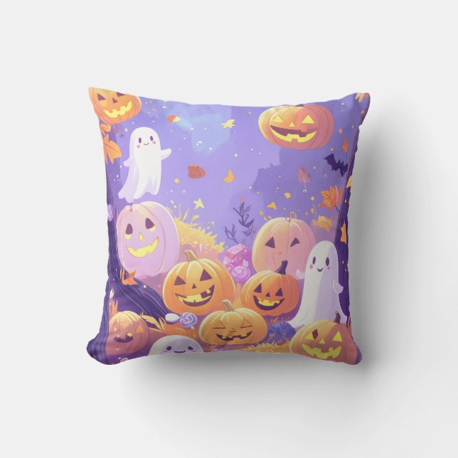 Niedlich Halloween Kissen (Vorderseite)