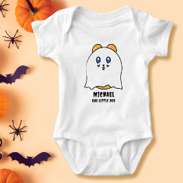 Niedlich Halloween Little Boo Ghost Personalisiert Baby Strampler