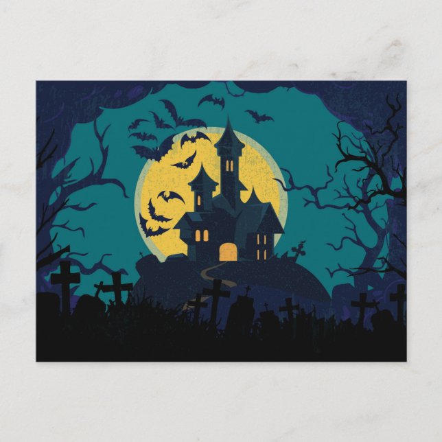 Niedlich Halloween Postkarte (Vorderseite)