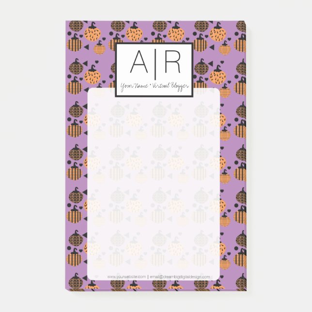 Niedlich Halloween Pumpkin Confetti Post-it Klebezettel (Vorderseite)