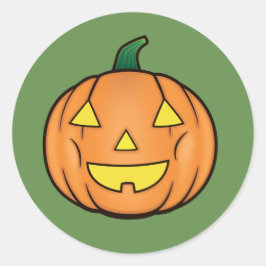 Niedlich Halloween Pumpkin Runder Aufkleber