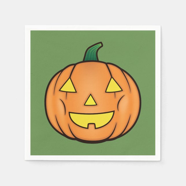 Niedlich Halloween Pumpkin Serviette (Vorderseite)
