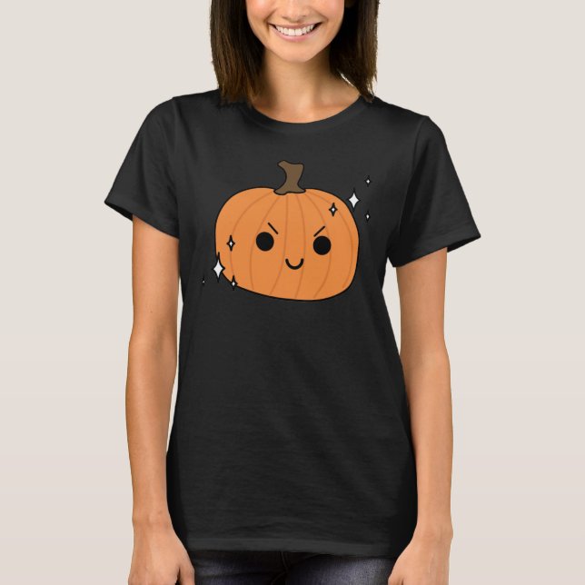 Niedlich Halloween Pumpkin T-Shirt (Vorderseite)