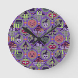 Niedlich Halloween Runde Wanduhr