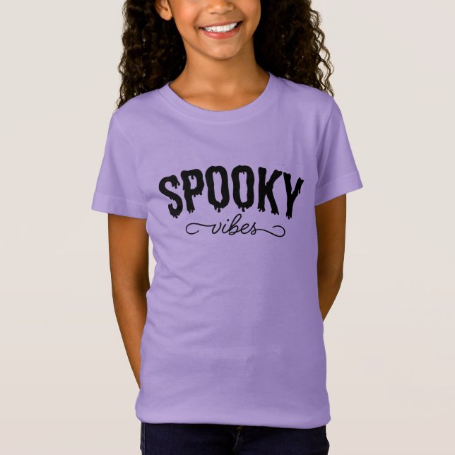 Niedlich Halloween Spooky Vibes T-Shirt (Vorderseite)