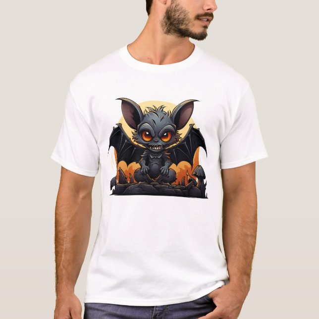 Niedlich Halloween Vampire Bat T-Shirt (Vorderseite)