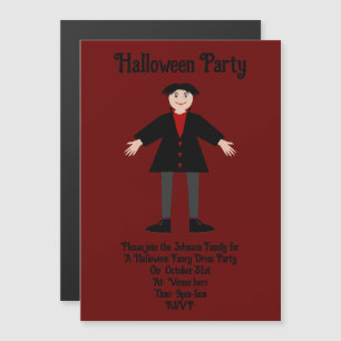 Niedlich Halloween Vampire Custom Magneteinladung