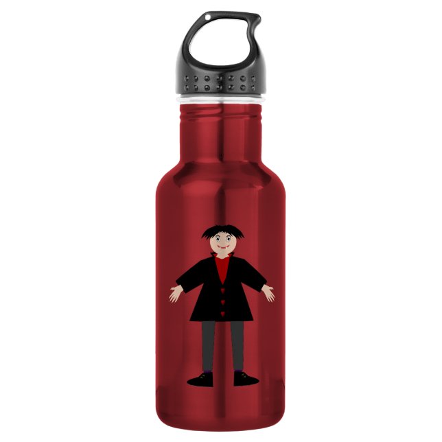 Niedlich Halloween Vampire Edelstahlflasche (Vorderseite)
