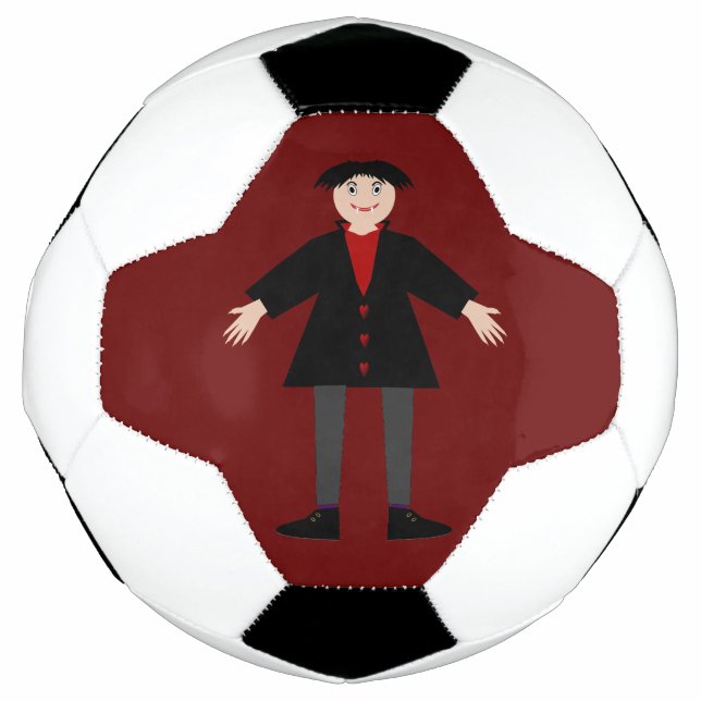 Niedlich Halloween Vampire Fußball (Vorderseite)