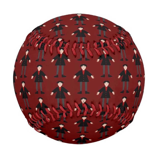 Niedlich Halloween Vampire Gemustert Baseball (Vorderseite)