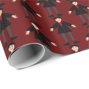 Niedlich Halloween Vampire Gemustert Geschenkpapier
