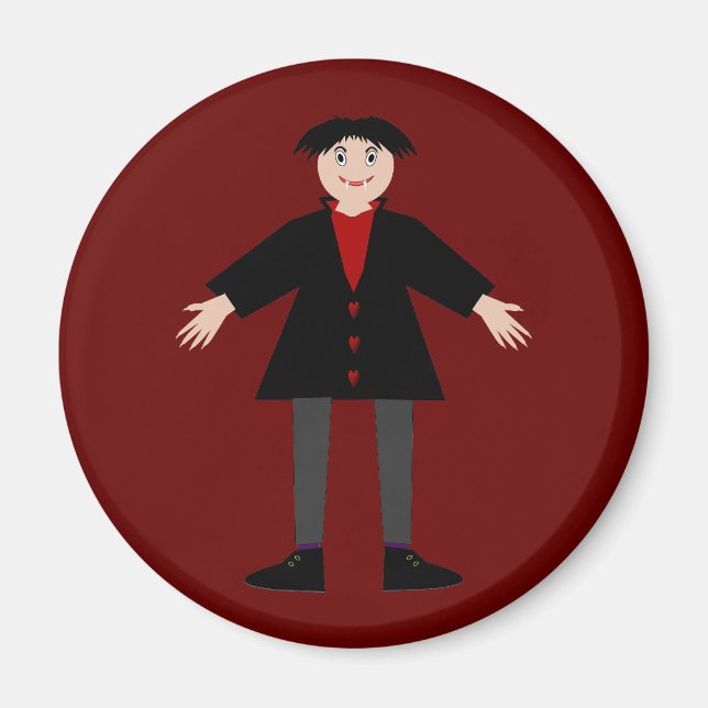 Niedlich Halloween Vampire Magnet (Vorne)