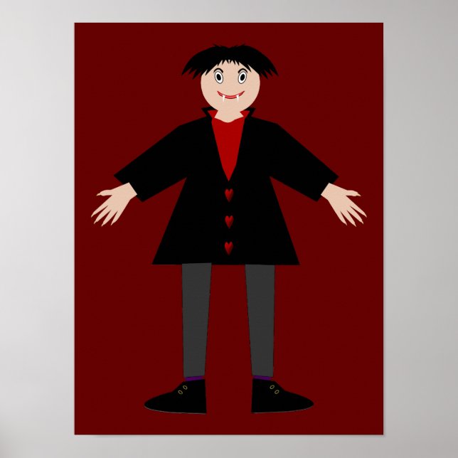 Niedlich Halloween Vampire Poster (Vorne)