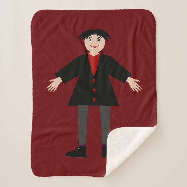 Niedlich Halloween Vampire Sherpadecke (Vorderseite)