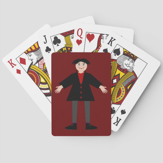 Niedlich Halloween Vampire Spielkarten (Rückseite)