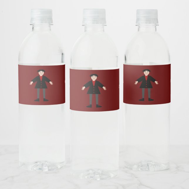 Niedlich Halloween Vampire Wasserflaschenetikett (Flaschen)