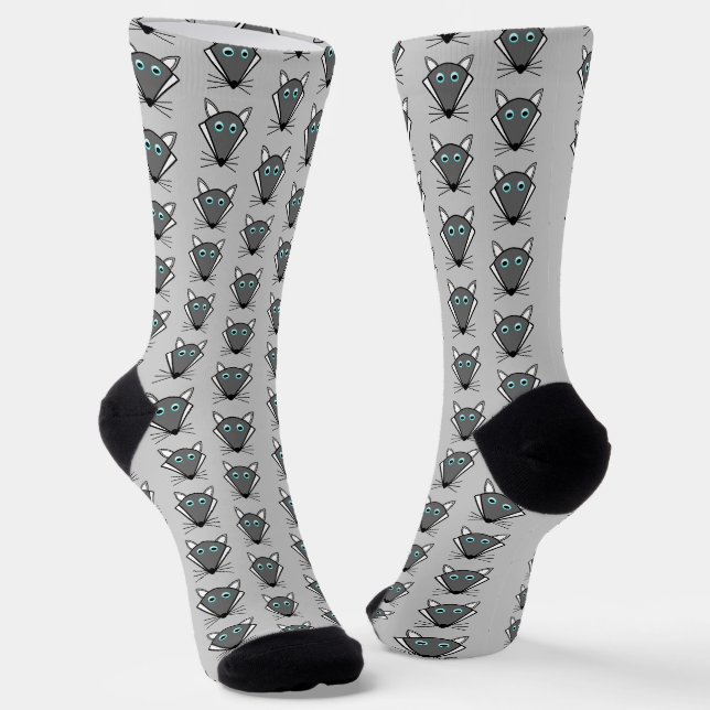 Niedlich Halloween Wolf Gemustert Socken (Gewinkelt)