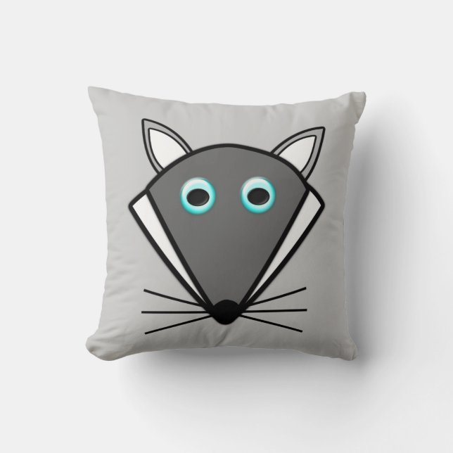 Niedlich Halloween Wolf Pillow Kissen (Vorderseite)