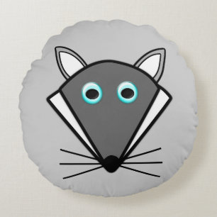 Niedlich Halloween Wolf Pillow Rundes Kissen