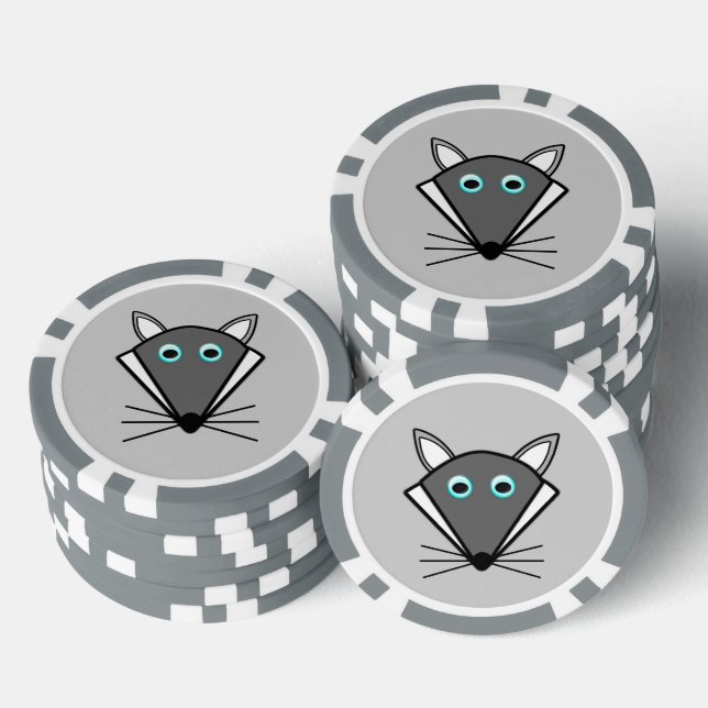 Niedlich Halloween Wolf Pokerchips (Stapel)
