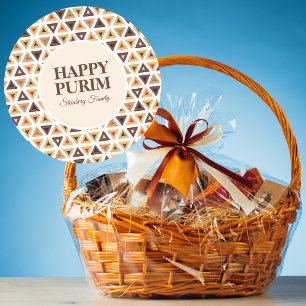 Niedlich Hamantaschen Hebrew Happy Purim Stickers