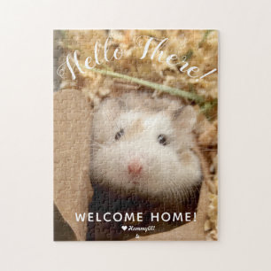 Niedlich Hamster Hello There Welcome Zuhause Puzzle