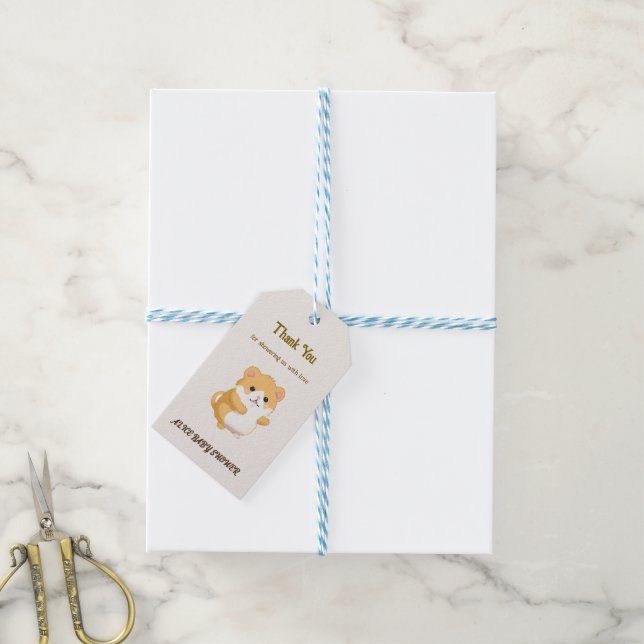 Niedlich Hamster-Kinderdusche Geschenkanhänger (Mit Garn)