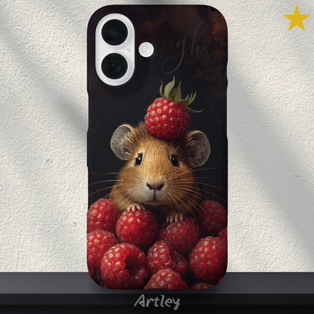 Niedlich Hamster Peeking Baby Raspberry Case-Mate iPhone Hülle (Von Creator hochgeladen)