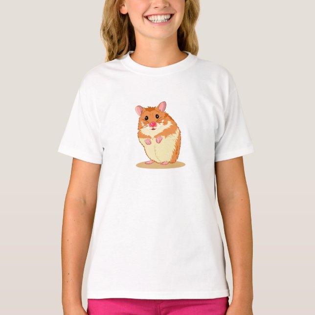 Niedlich Hamster Ruffle T - Shirt (Vorderseite)