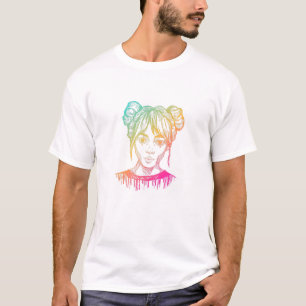Niedlich Hand Drawn Anime Girl T-Shirt