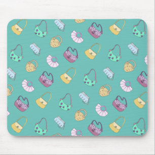 Niedlich Handgezogene Handtaschen Doodles Muster A Mousepad