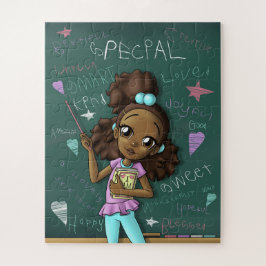 Niedlich Happy African American Girl Puzzle