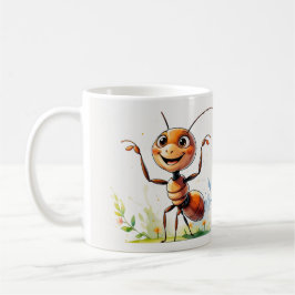 Niedlich Happy Ant Cartoon Kaffee Tasse