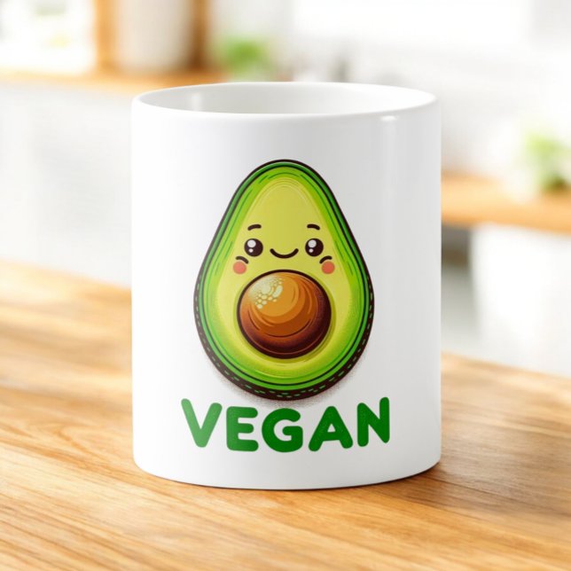 Niedlich Happy Avocado Vegan Lifestyle Kaffeetasse (Von Creator hochgeladen)