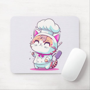 Niedlich Happy Baker Konditorei Koch Cat Kitten   Mousepad