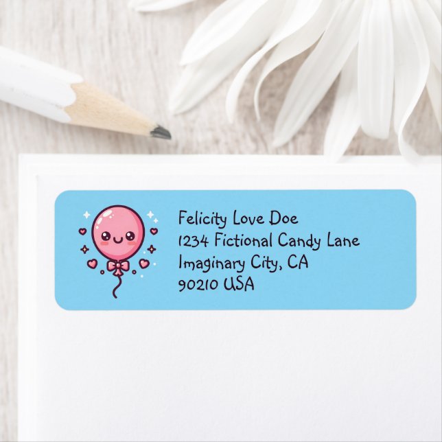 Niedlich Happy Balloon Return Labels (Insitu)