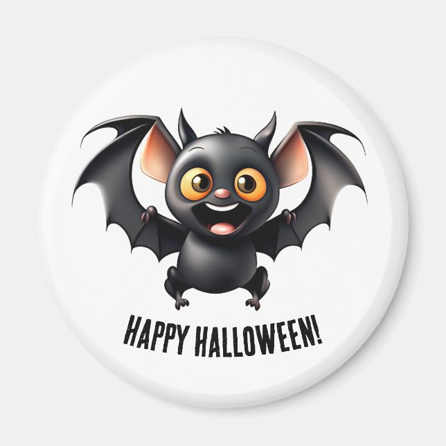 Niedlich Happy Bat Magnet (Vorne)