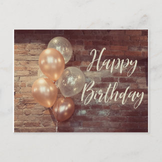 Niedlich Happy Birthday Balloon Postcard Einladungspostkarte