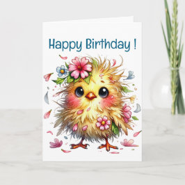 Niedlich Happy Birthday Chick Karte